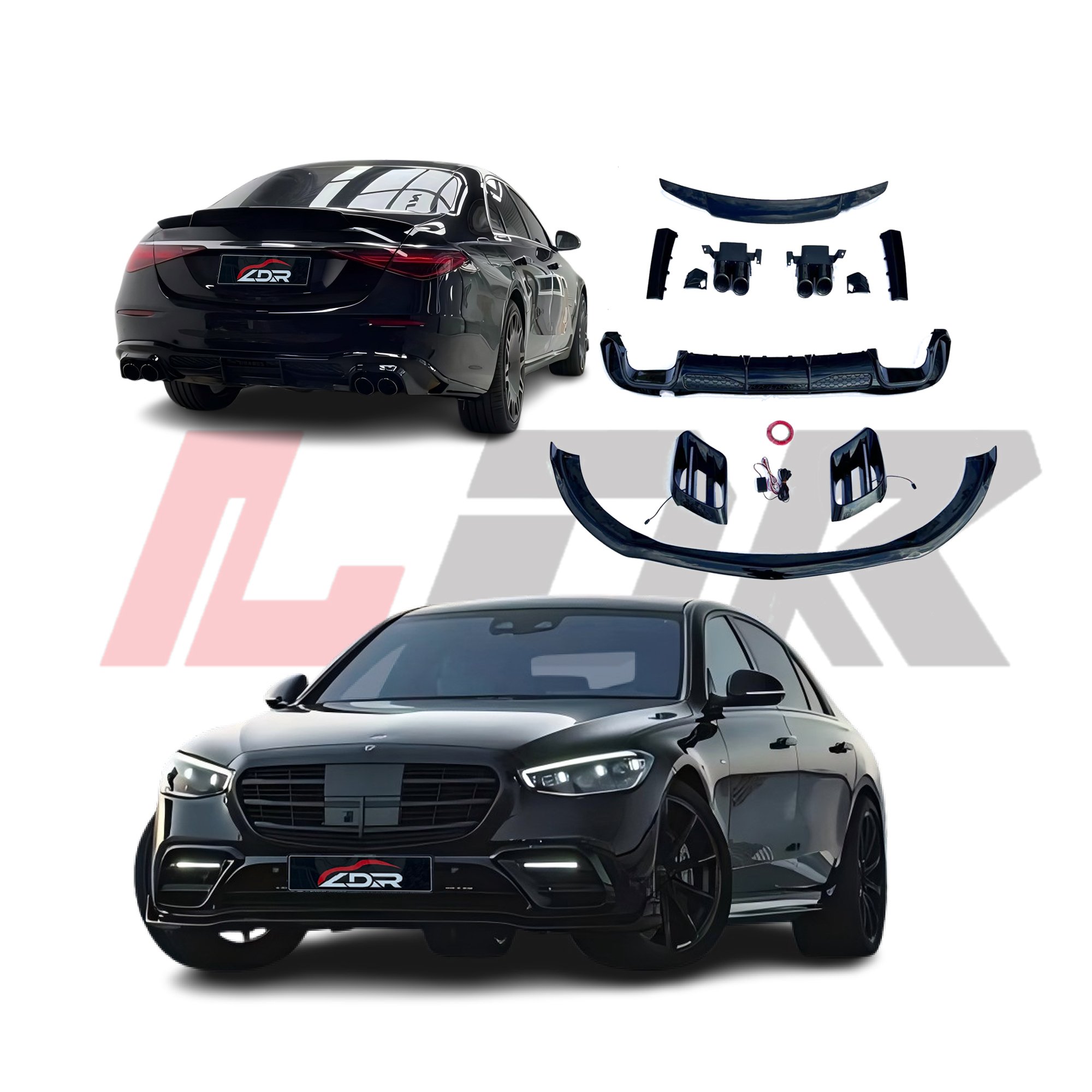 body kits For mercedes Benz S-class W223 upgrade to w223 Bar bus style high quality new design front lip side skirt auto parts